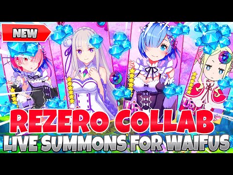 *1200+ GEMS! LIVE F2P SUMMONS* Re:Zero Collab Banner! Can We 6/6 Emilia or Rem? (7DS Grand Cross)