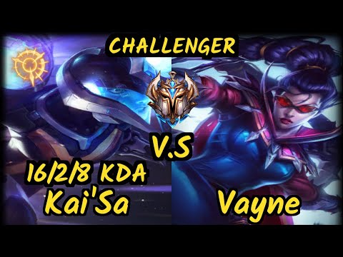MRDS Nixerino (KAI'SA) vs VAYNE - 16/2/8 KDA BOTTOM ADC CHALLENGER GAMEPLAY - EUW
