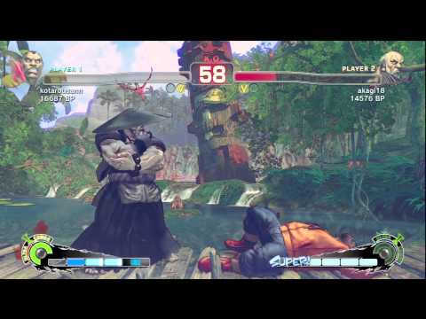 SSF4: kotarousann (Boxer) VS akagi (Gouken)
