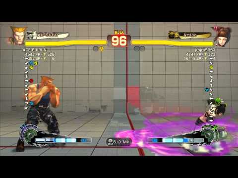 SSF4 AE 2012: ACE E I RI N (Guile) vs jrojro5963 (Juri) - Xbox Live Ranked Match