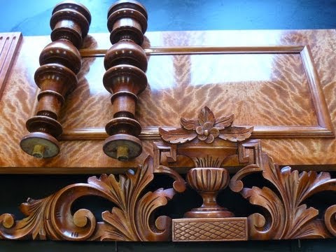 Drechseleien, Verzierungen, Schnitzereien, Säulen, Profile, polieren, Schellackpolitur Teil 7