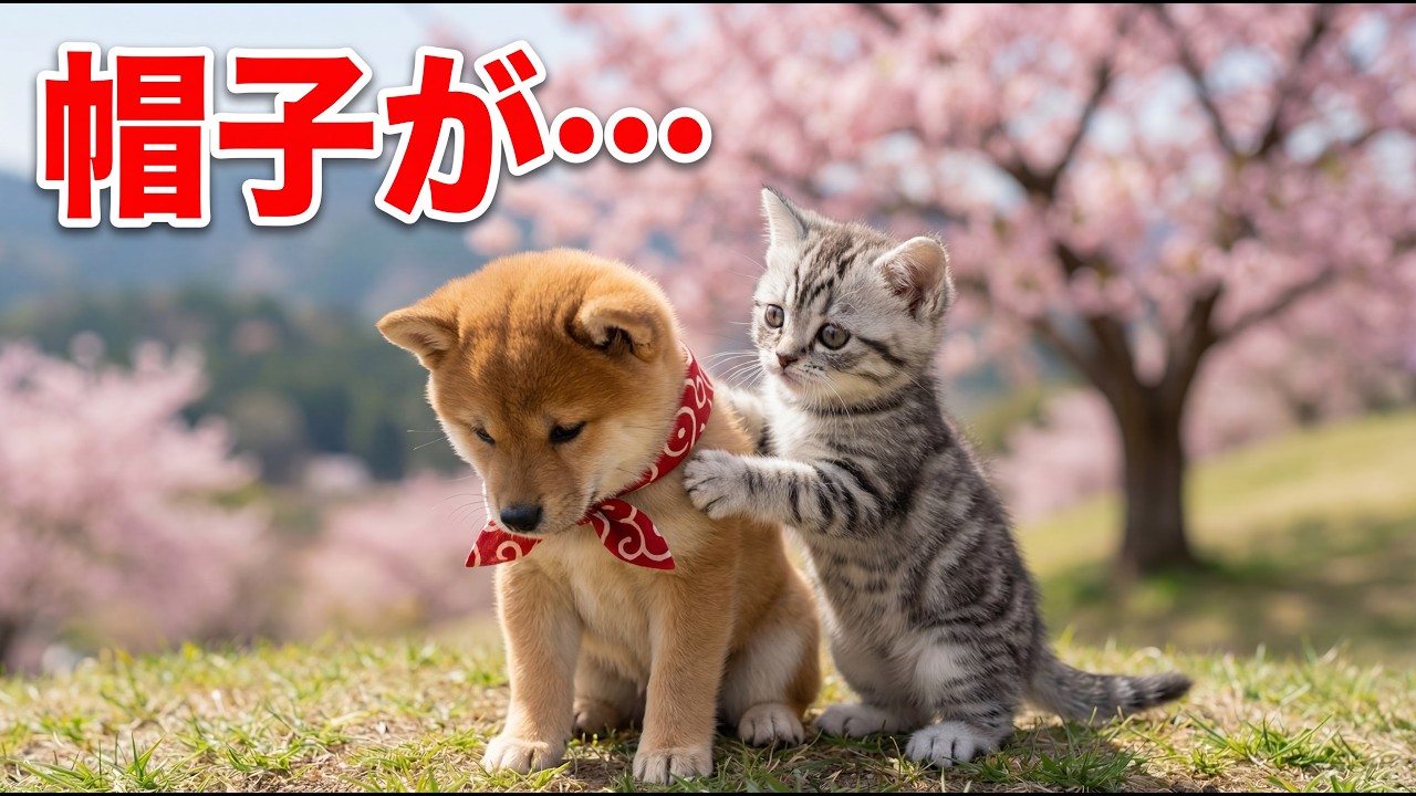 まめ、お花見でしょげる…