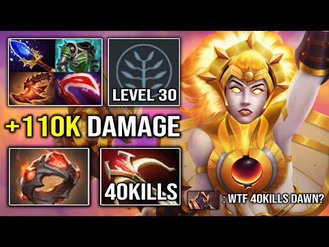NEW LEVEL 30 GIANT RING DAWNBREAKER Crazy 110K Total Damage 1 Hammer = 3 Deleted Dota 2