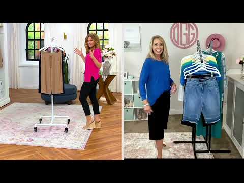 Susan Graver Liquid Knit Pull-On Pedal Pusher with Drawstring on QVC