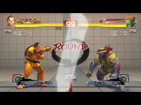 Guille N Roll's USF4 Match - Vs Blanka (Guru cl)
