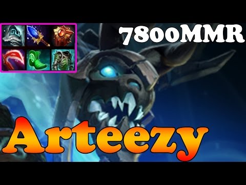 Dota 2 - Arteezy 7800MMR TOP 1 MMR AMERICA Plays Visage - Ranked Match Gameplay