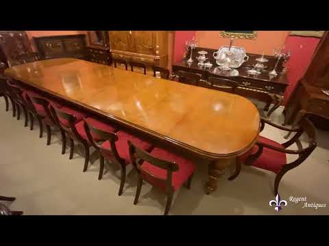 Antique 16ft Pollard Oak Victorian Extending Dining Table
