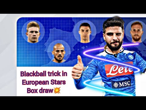 BLACKBALL TRICK IN EUROPEAN STARS BOX DRAW || PES 2020 ||BUG TRICK