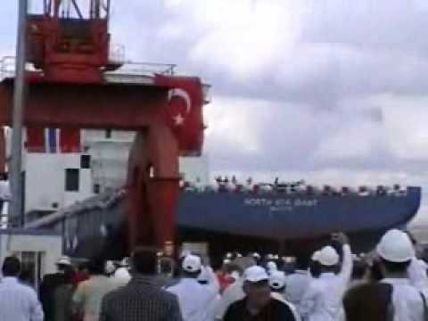 Launching of North Sea Giant