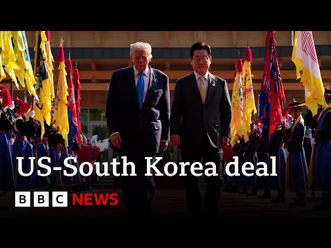 US President Donald Trump announces trade deal with South Korea | BBC News