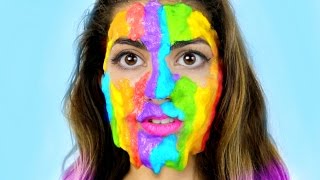DIY Rainbow Slime Peel Off Face Mask