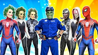SUPERHERO's Story || Joker Tricks Police by Dressing as Spider-Man! 😂 (Funny Live Action)