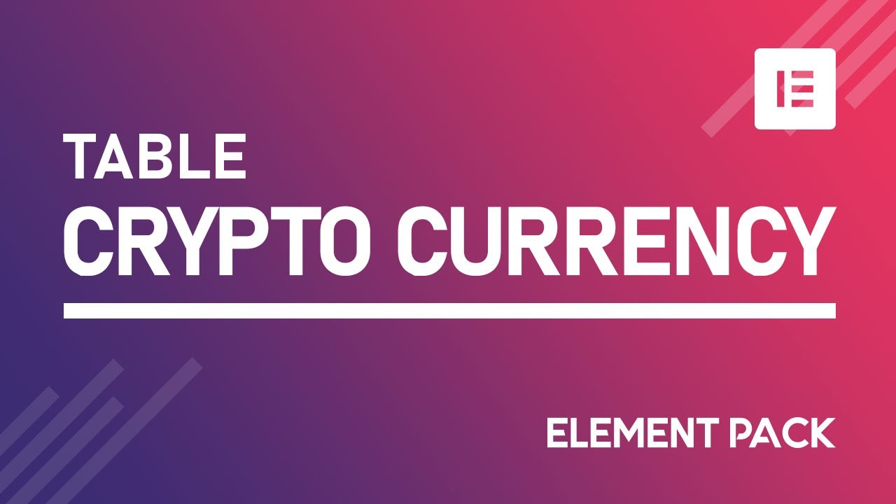 Crypto Currency Table Video Thumbnail