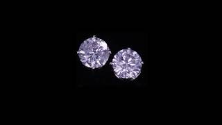 Round Diamond 1.00 carat 14k White Gold Stud Earrings w/ Butterfly Backs