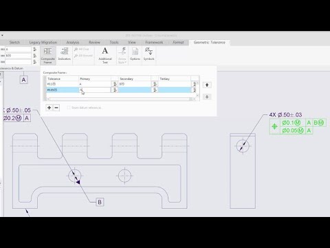 New to Creo 4.0 - Improved Composite Geometric Tolerances (GTOLS)