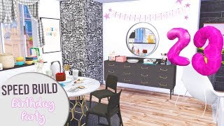 The Sims 4 Speed Build | BIRTHDAY PARTY + CC Links