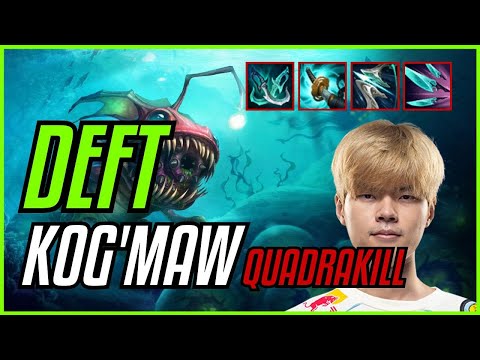 DEFT - KOG'MAW vs EZREAL ADC - KR CHALLENGER - PATCH 11.10 QUADRAKILL