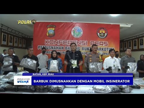 PEMUSNAHAN BARBUK NARKOBA DITRESNARKOBA POLDA KEPRI