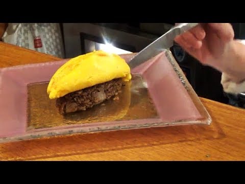 The best Omelet Rice Kichi Kichi Omurice in Kyoto Japan