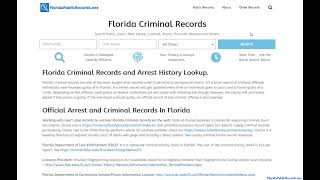 Florida Inmate Search and FDC Prison Records.