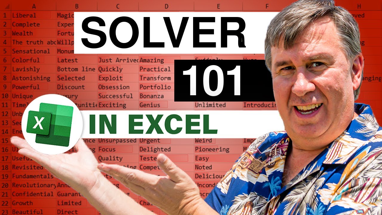 Excel - Introduction to Solver 101 - Episode 2036