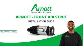 Arnott new front air strut installation video for Tesla Model S (5YJS) with AWD
