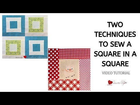 Two techniques to sew a square in a square quilt block