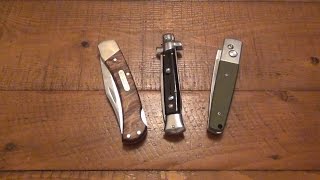 One Handed Closing Techniques For Push Button Automatic Knives...