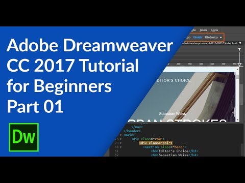 Adobe Dreamweaver CC 2017 Tutorial for beginners Part 01