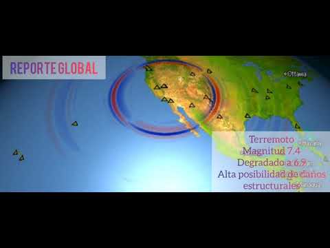Terremoto de magnitud 7.4 degradado a 6.9 California