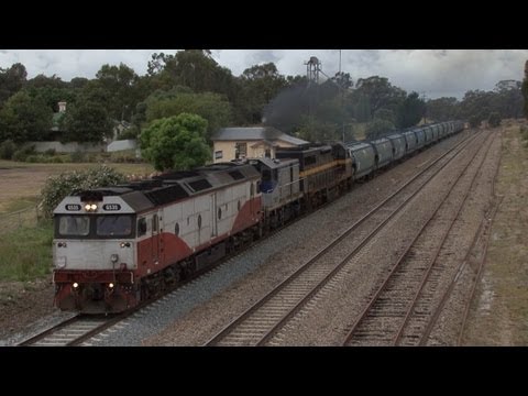 Triple EMD El Zorro grain in the North East: Australian Trains