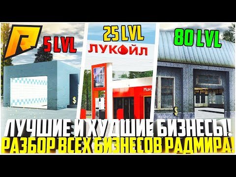 РАЗБОР ВСЕХ БИЗНЕСОВ НА РАДМИРЕ! САМЫЕ ЛУЧШИЕ И ХУДШИЕ БИЗНЕСЫ! ЧТО ЛУЧШЕ ПОКУПАТЬ? - RADMIR CRMP