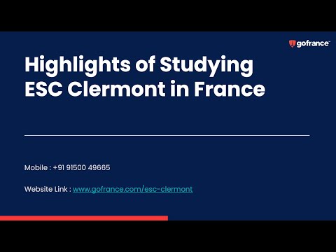 ESC Clermont in France | GoFrance @ +91 91500 49665