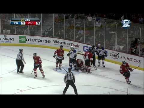 Full overtime April 4 2013 St. Louis Blues vs Chicago Blackhawks NHL Hockey. OT