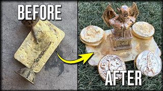 Casting A GARGOYLE DEMON For Halloween From Scrap BRASS - FIRST Annual Halloween Melting Special