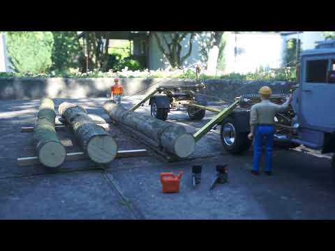 Hanomag AL28 im Maßstab 1 : 16 bei der Langholzverladung