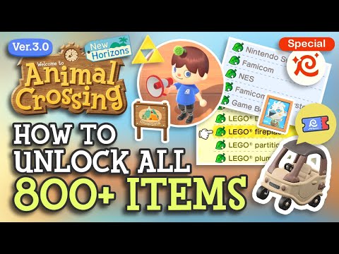 How to UNLOCK 800+ Items in ACNH 3.0 Update