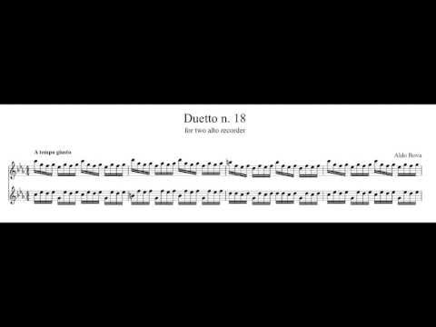 A. Bova, Duetto n. 18, for recorders