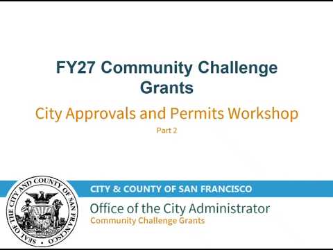 FY27 CCG City Approvals and Permits Workshop Part 2