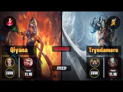 MagiFelix QIYANA (Mid) [Electrocute] VS TRYNDAMERE - Challenger EUW Patch 11.10