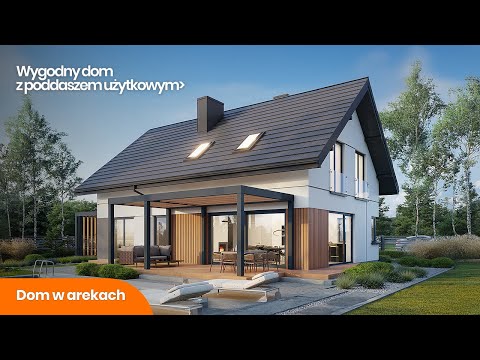 Dom w arekach – Wygodny dom z poddaszem użytkowym - ARCHON+ Projekty Domów #dom #projektdomu