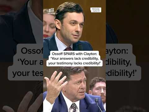 Ossoff SPARS with Clayton: 'Your answers lack credibility, your testimony lacks credibility!'