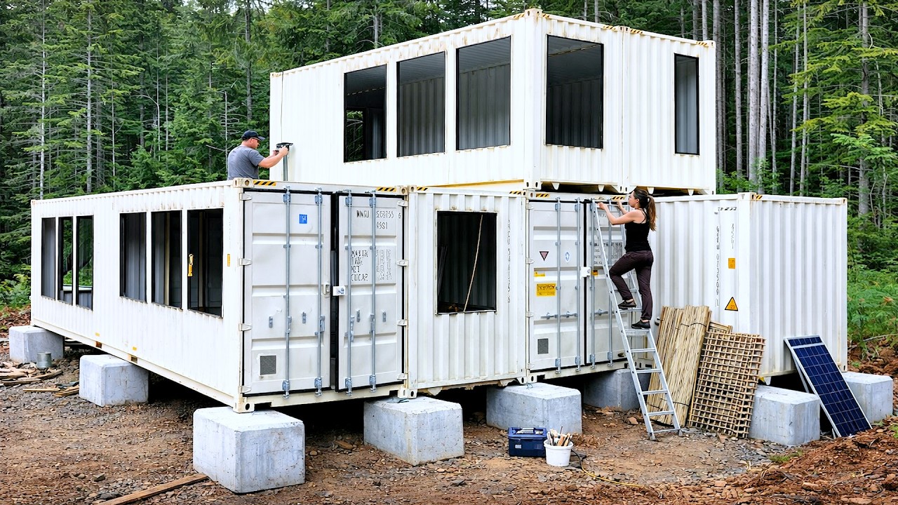 Couple Builds DIY Container House and Saves $50,000 | Start to Finish by @Construyendo-Juntos​