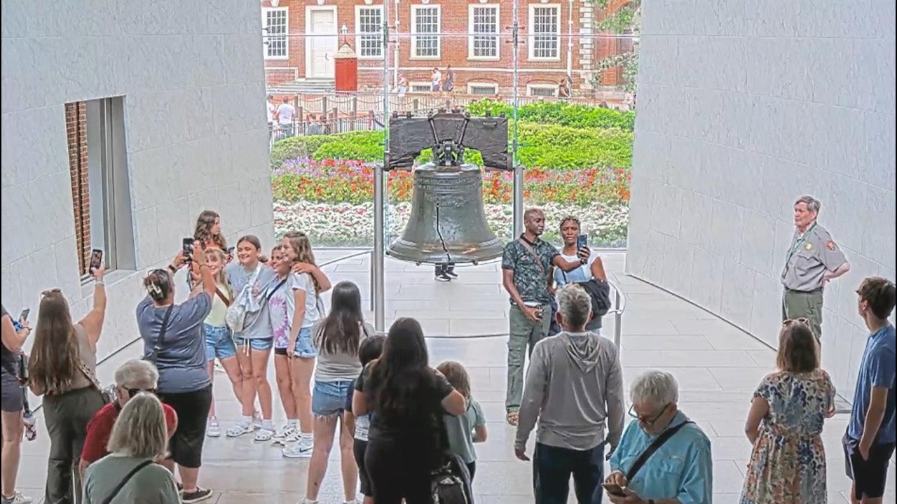 Live webcam view of Liberty Bell & Independence Hall