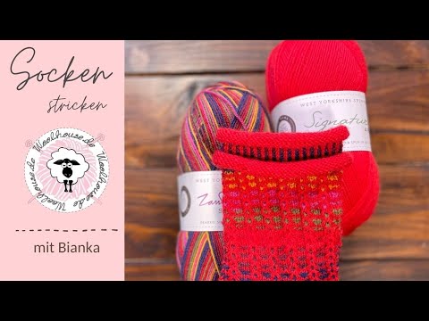 Knitting socks in the slip pattern