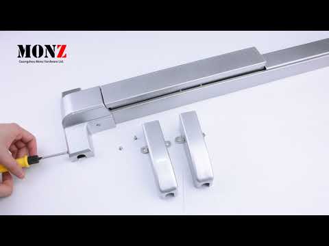 New escape lock full set for double leaf door fire rated panic exit device 650mm/1000mm length