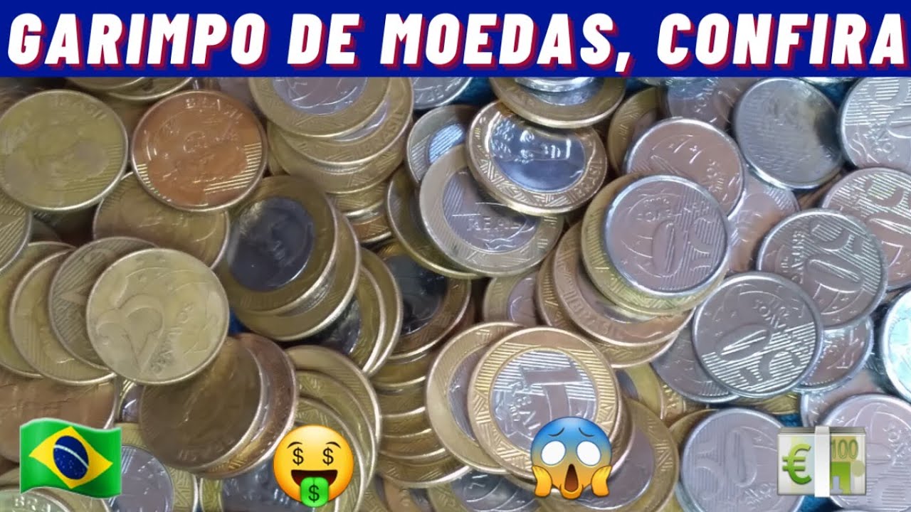 garimpo de moedas da familia do real. nos valores de 25 e 50 centavos e 1 real, confira o resultado