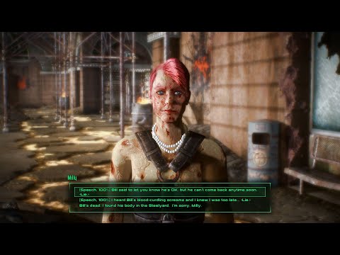 Lying to Milly about Wild Bill's death (Max Speech Dialogue) - Fallout 3