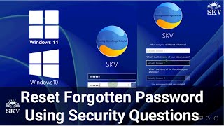 How to Reset Forgotten Windows 11 Password from Login Screen Using Security Questions/Reset Password