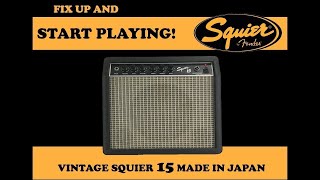 Video thumbnail for Vintage Rare Fender Squier 15 Portable Blues Amplifier made in Japan by The Smart Way